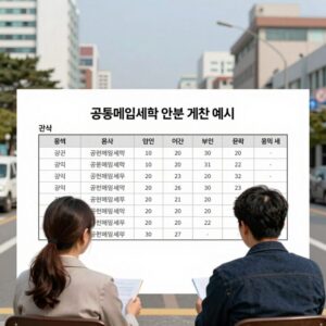 공통매입세액 안분 계산 예시 표와 공식