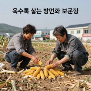 옥수수 삶는 방법과 보관법을 설명하는 이미지