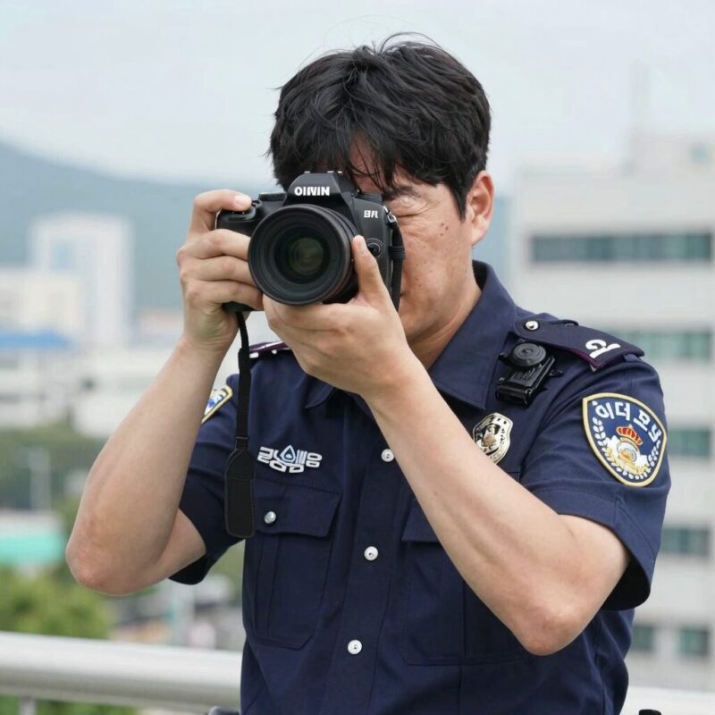 이대우 형사 프로필 사진 경찰복을 입고 카메라를 응시하는 모습