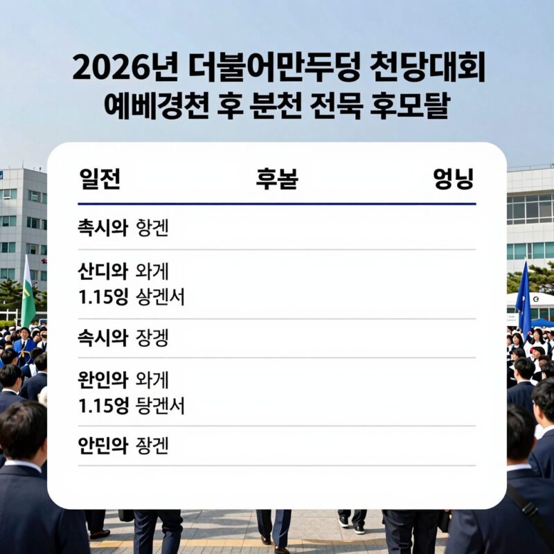 2026년 더불어민주당 전당대회 예비경선 후 본선 진출 후보들 명단과 일정 개요