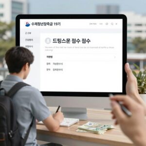 꿈수저청년장학금 19기 신청 화면 드림스폰 홈페이지 접수 방법 설명