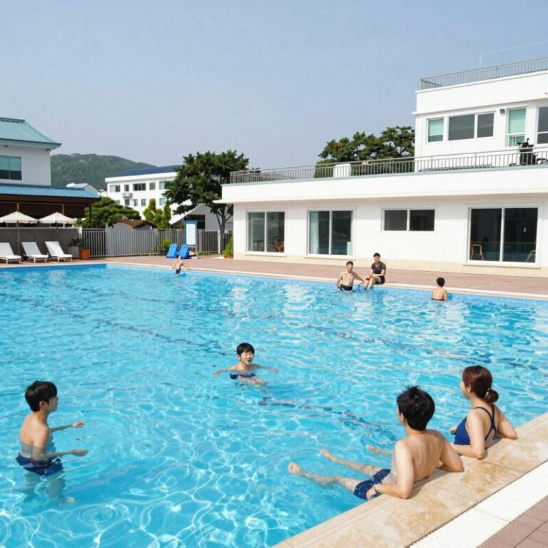 가평 에코피아펜션 수영장에서 즐기는 여름