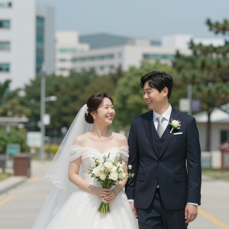 은가은 박현호 결혼 이야기와 신혼 생활 1 은가은과 박현호 결혼식 사진 - 두 사람이 행복한 미소를 짓고 있는 웨딩 사진