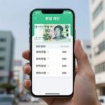 엔화 환율계산기 실시간 활용 환전 타이밍 잡기 스마트폰 화면에 엔화 환율 계산기 앱이 실행되어 실시간 엔화 환율과 원화 변환 결과를 보여주는 모습