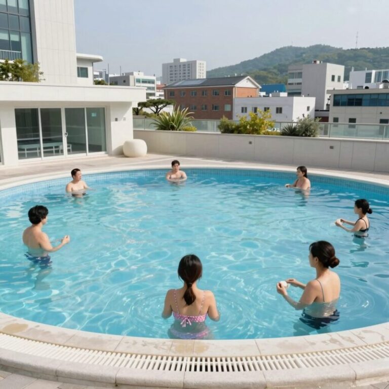 기장 풀스토리 온수풀과 아기풀장 내부 모습