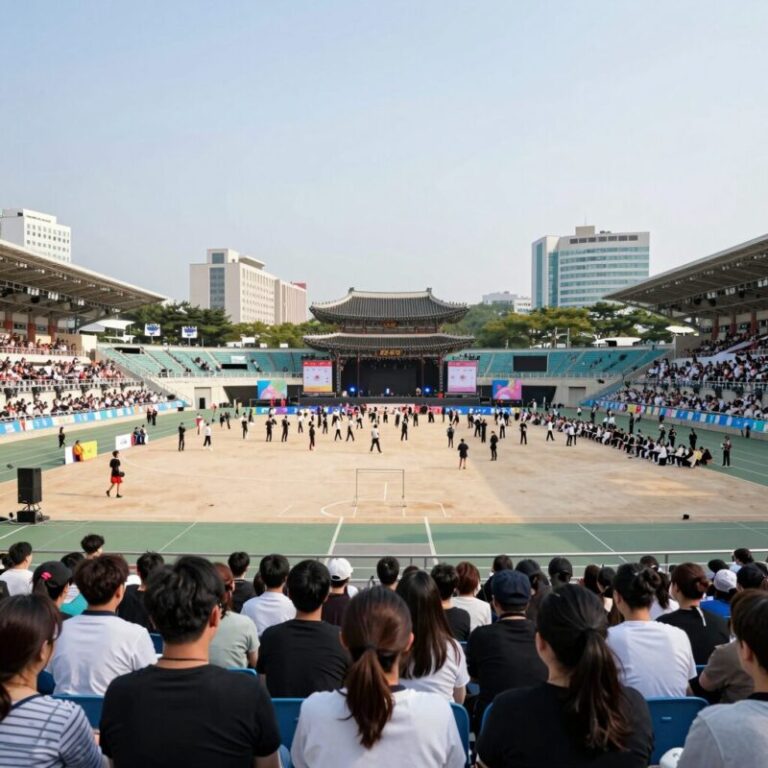 여우락페스티벌 메인 공연장과 관객 전경