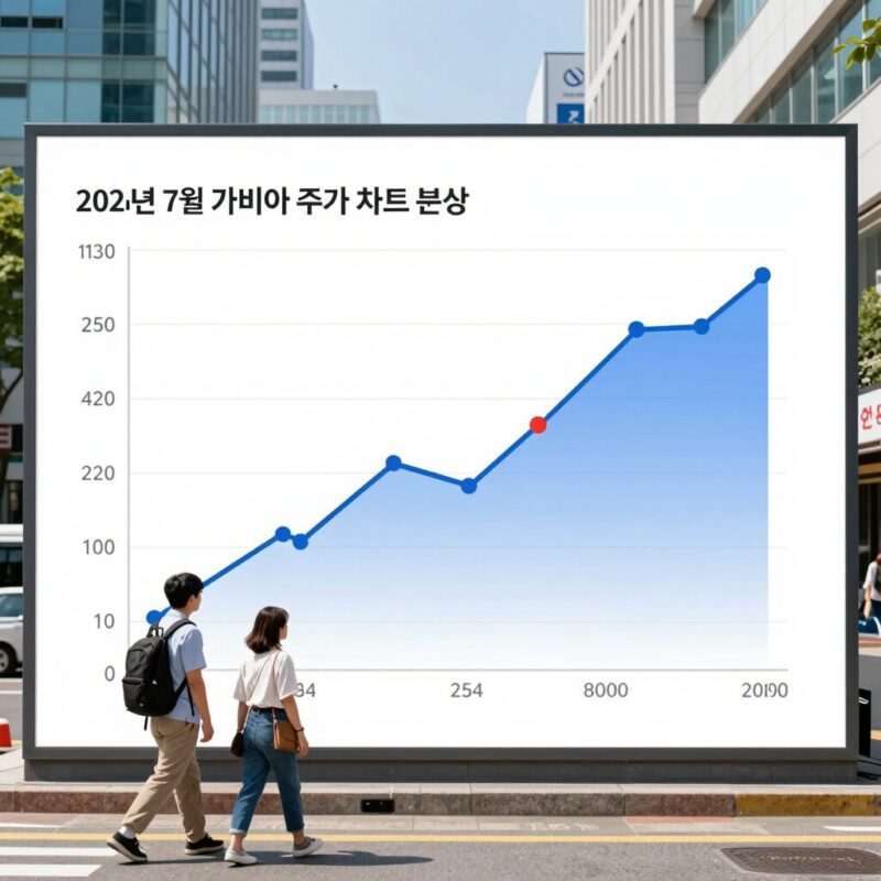 가비아 주가 상승 신호와 투자 전망 분석 1 2026년 7월 가비아 주가 차트 분석, 상승 추세와 거래량 증가를 보여주는 그래프