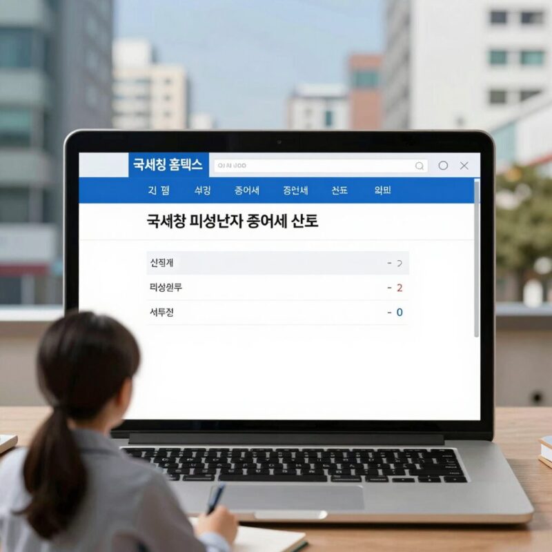 미성년자 증여세 신고 1분 홈택스 방법 1 국세청 홈택스 미성년자 증여세 신고 화면