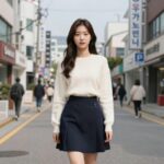 도깨비10주년 여행 유인나 니트 스커트 룩