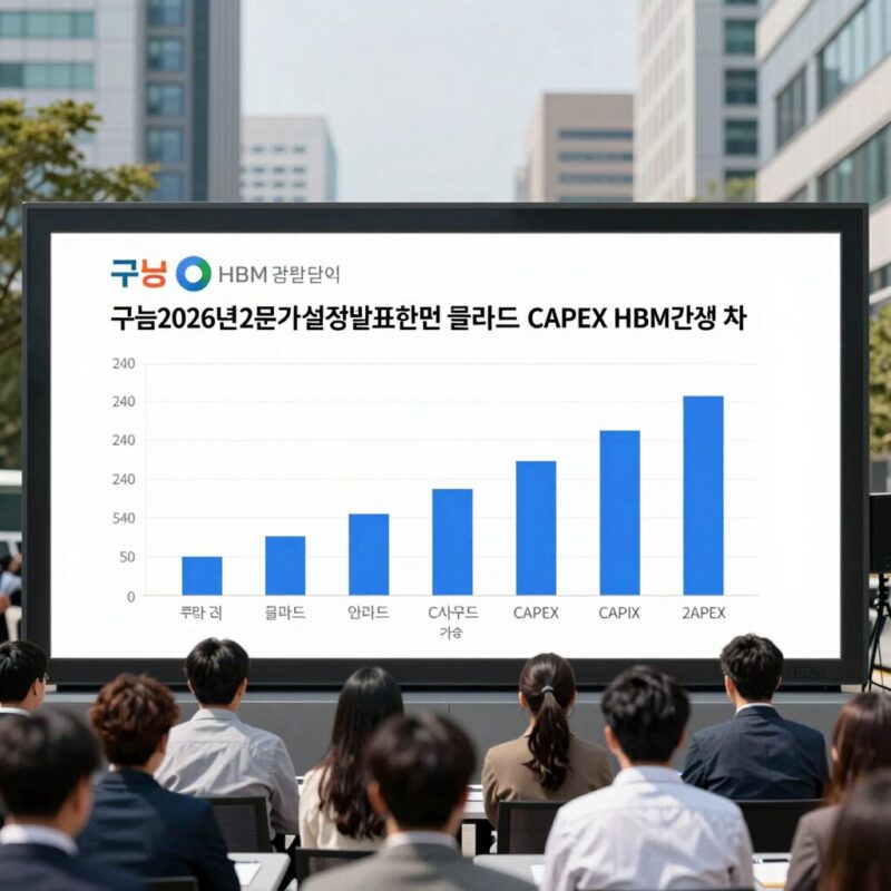구글 실적발표시간 7월22일 장마감 후 주목 포인트 1 구글 2026년 2분기 실적발표 전망 클라우드 CAPEX HBM 관련 차트
