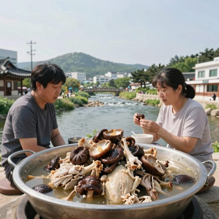 과천 돌담집식당 능이버섯 토종닭백숙과 계곡 뷰