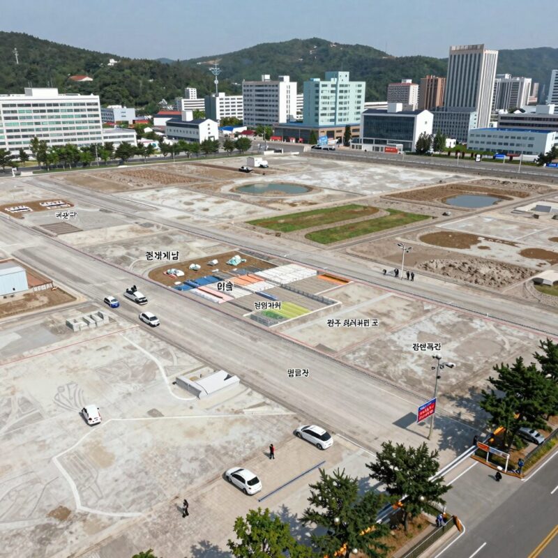 광주 군공항 이전 후 부지 개발 조감도 모습