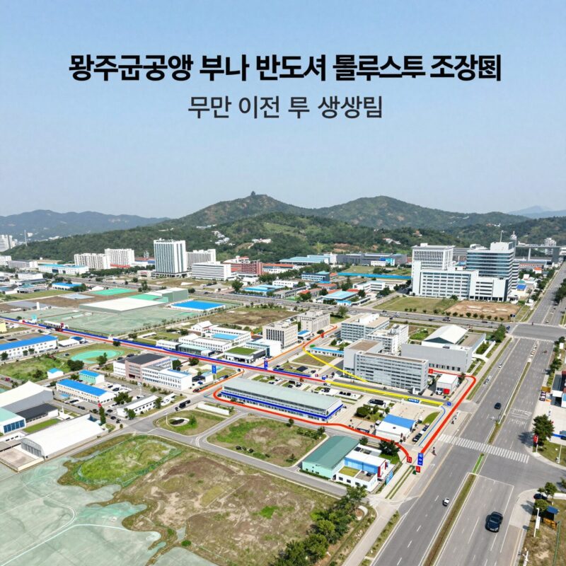 광주군공항위치 무안 이전 호남반도체 산단 파급 효과 총정리 1 광주군공항 부지 반도체 클러스터 조감도와 무안 이전 루트 개념도