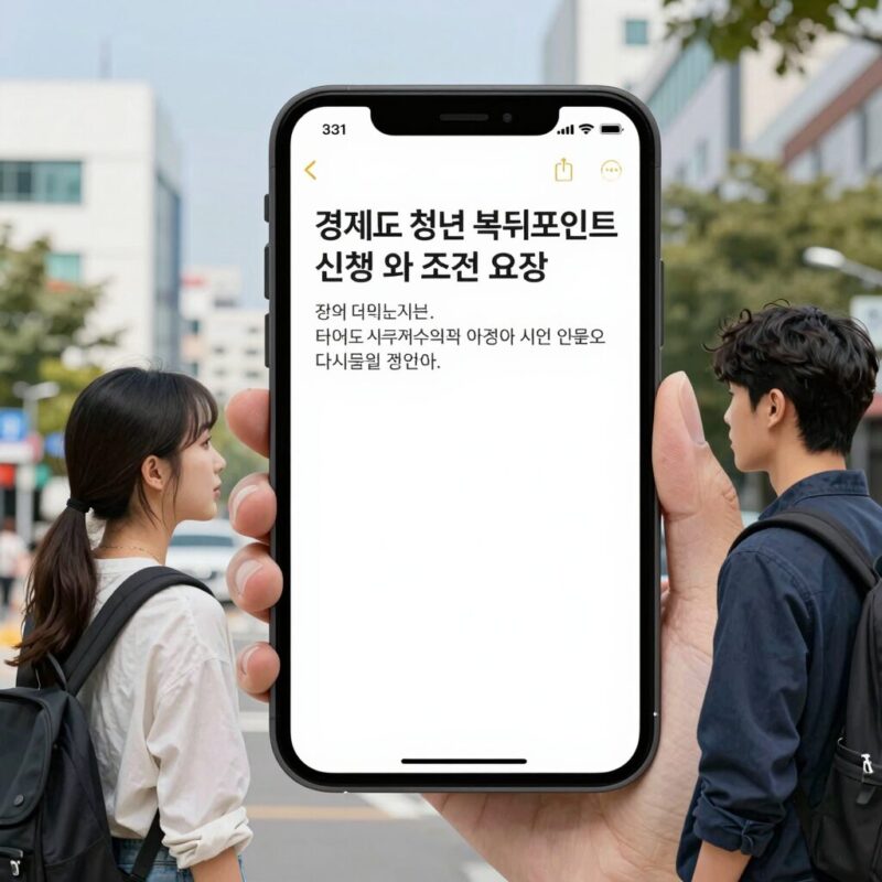 경기도 청년복지포인트 120만원 신청 조건 1 경기도 청년 복지포인트 신청 화면과 조건 요약