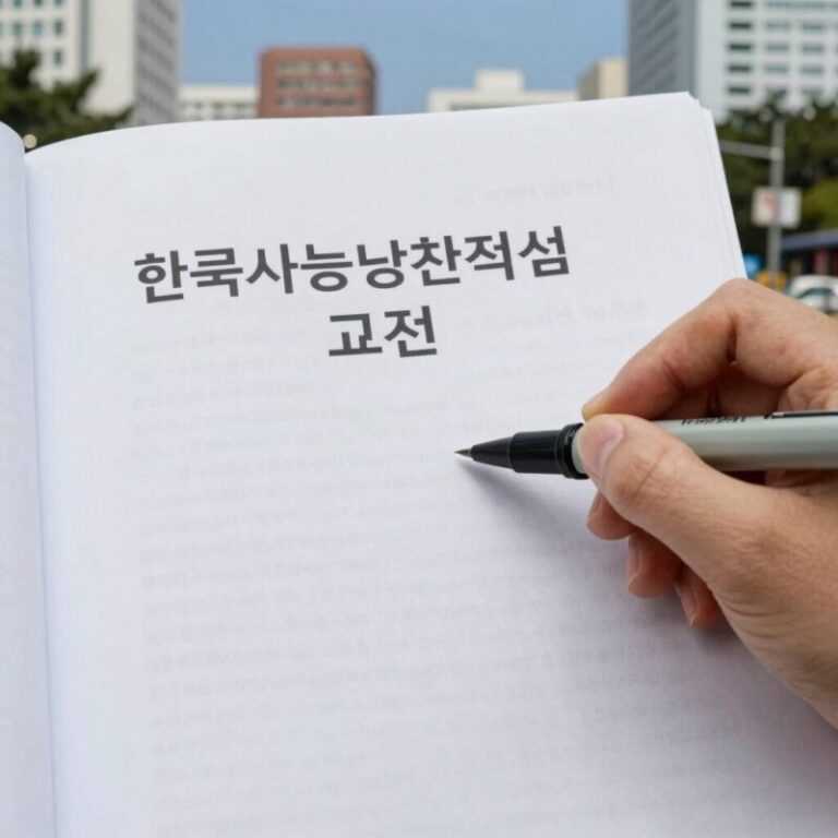 한국사능력검정시험 교재와 형광펜 필기 모습
