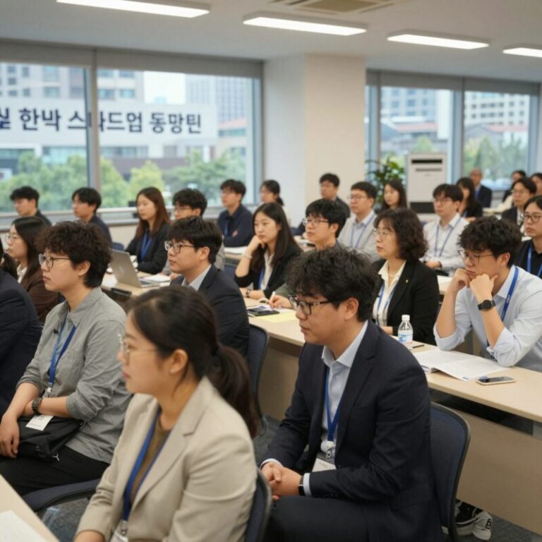 한미 스타트업 동맹 포럼에서 네트워킹하는 참가자들