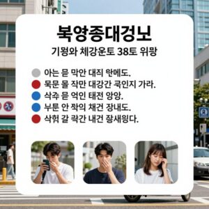 폭염중대경보 발령 기준과 체감온도 38도 이상의 위험성을 설명하는 안내 이미지