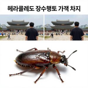 헤라클레스 장수풍뎅이 가격 비교를 위한 실제 크기 차이