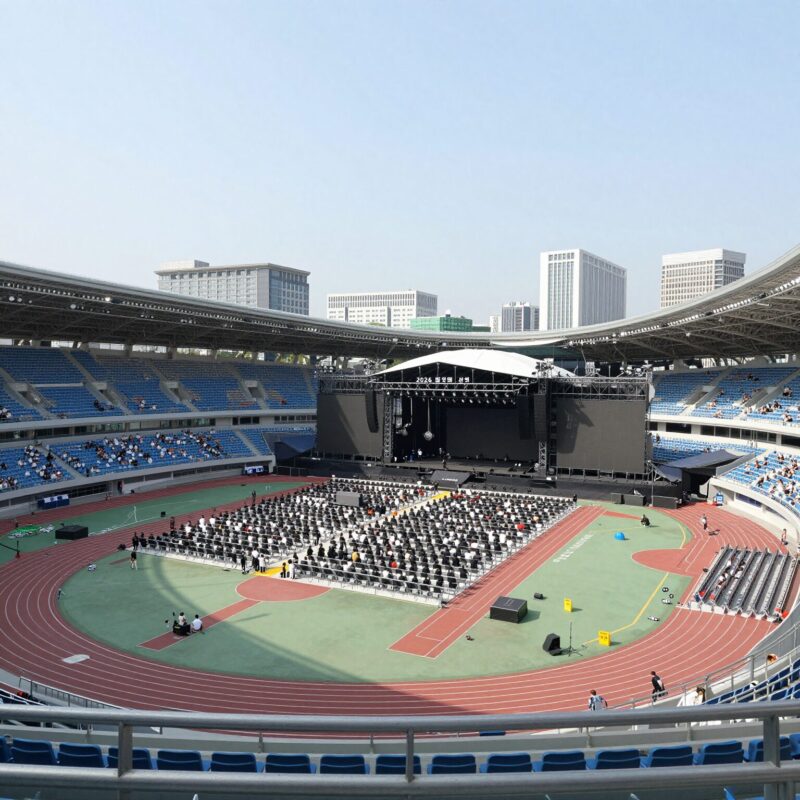 2026 임영웅 콘서트 고양종합운동장 주경기장 전경과 무대 조감도