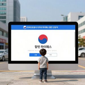 한국도로공사 다자녀 하이패스 할인 신청 화면