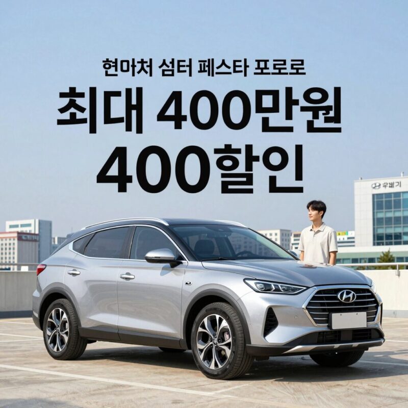현대차 썸머 페스타 프로모션 싼타페 최대 400만원 할인 조건 비교