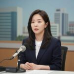이나연 아나운서 방송 활동과 중계 스타일 이나연 아나운서가 방송 스튜디오에서 마이크를 잡고 있는 모습