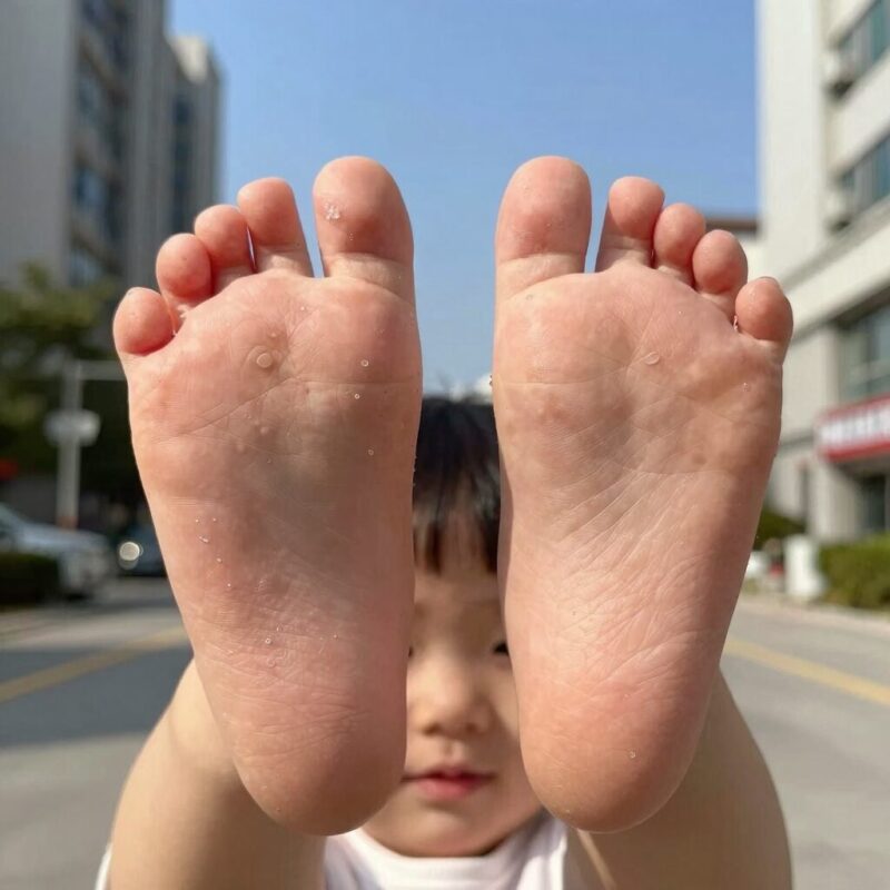 유아 수족구 증상 순서와 대처법 1 유아 수족구 증상으로 손과 발에 나타난 수포 발진