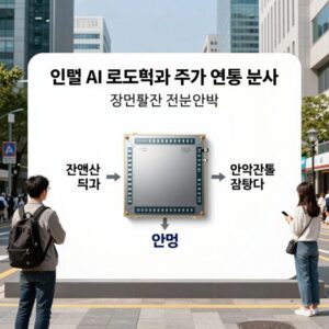 인텔 AI 칩 로드맵과 주가 연동 분석 인포그래픽