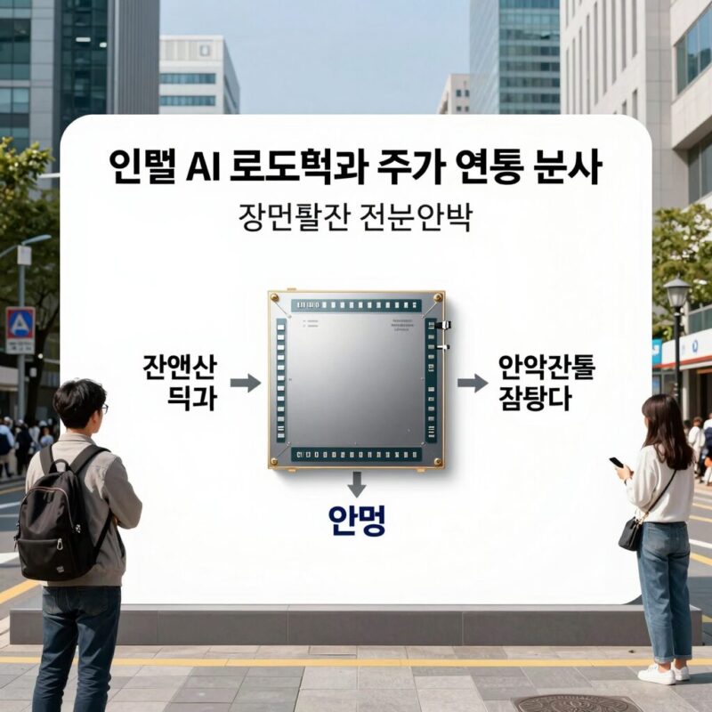 인텔 AI 칩 로드맵과 주가 연동 분석 인포그래픽