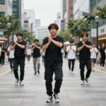 아이브가 쇼 음악중심에서 XOXZ로 1위를 차지하며 퍼포먼스를 선보이는 모습
