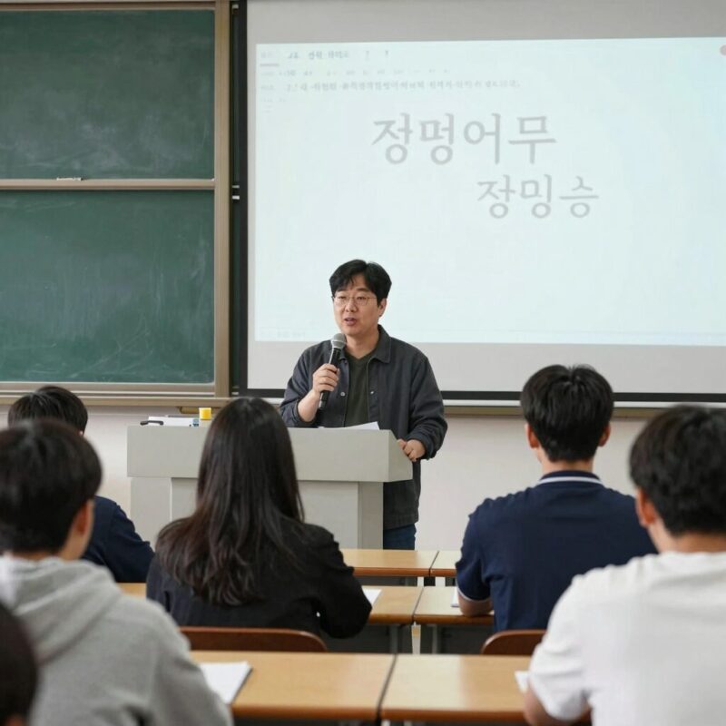 정일영 교수가 학생들에게 강의하는 모습
