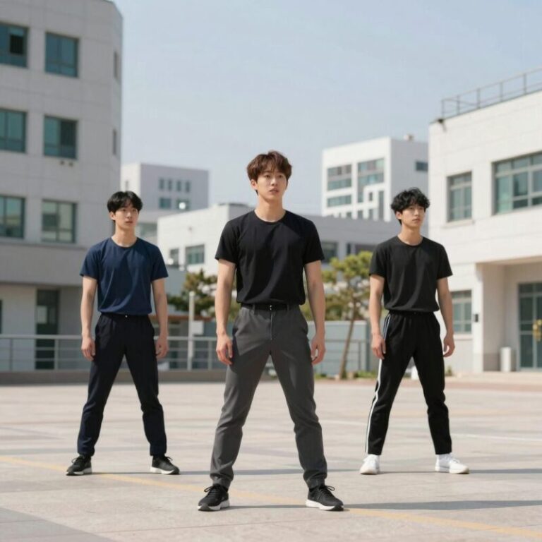 아크로바틱 연기를 선보이는 배우 정하나