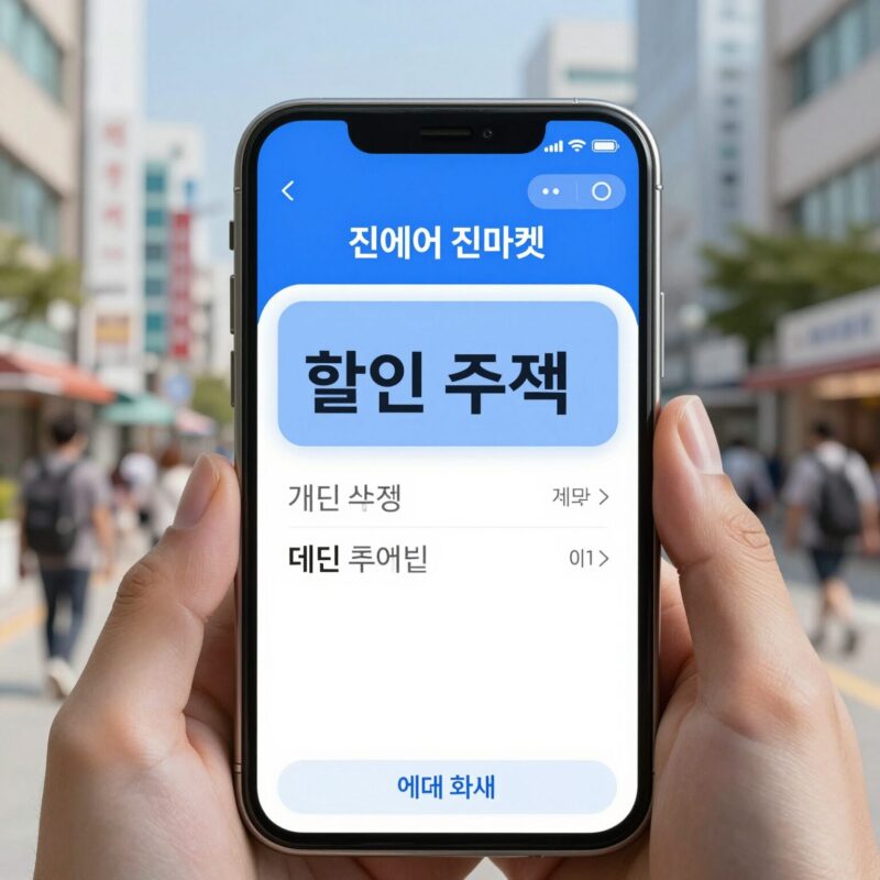 진에어 진마켓 할인 좌석 태그와 예매 화면