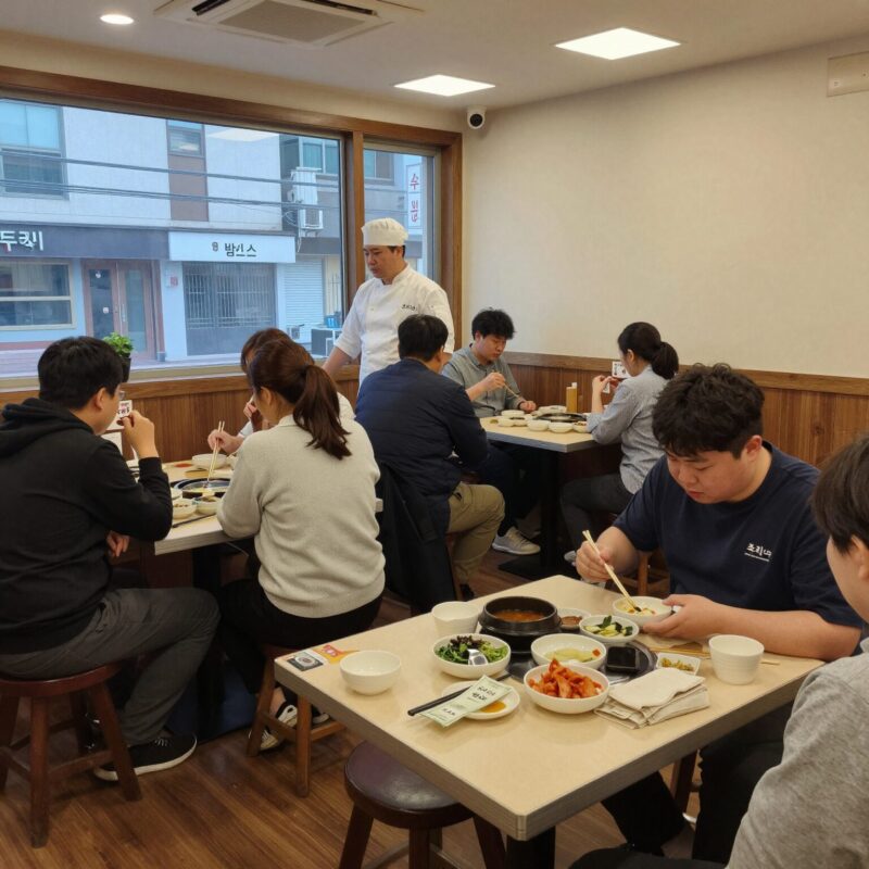 조재범 셰프가 운영하는 청담동 한식 레스토랑 범스 내부
