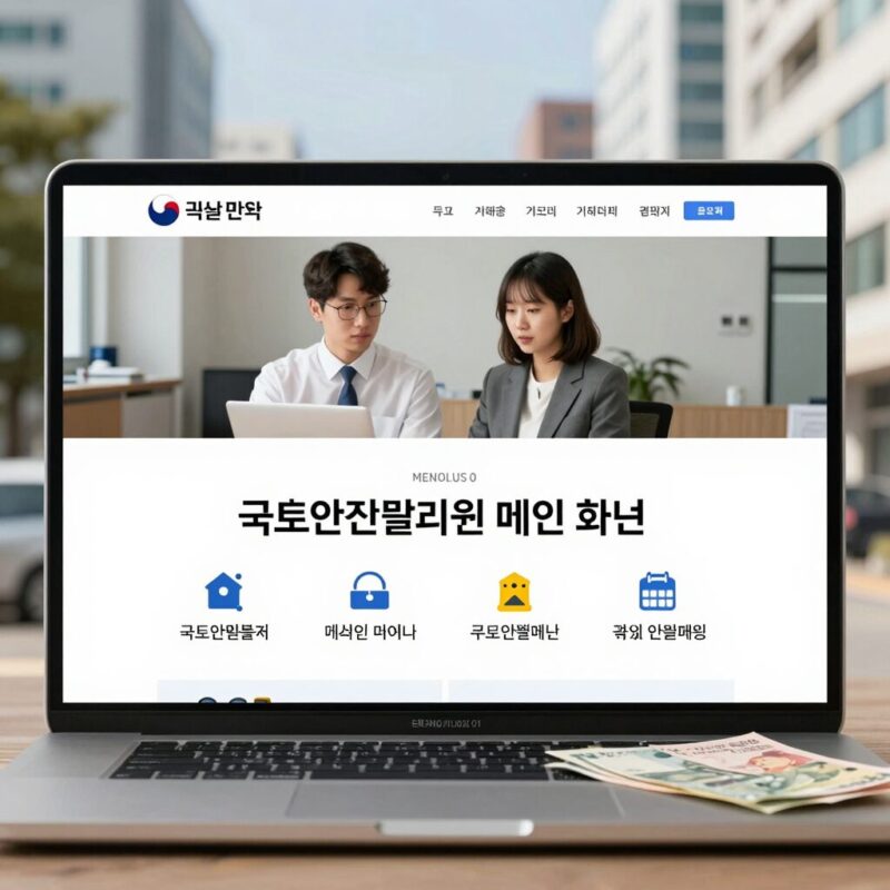 국토안전관리원 홈페이지 활용법과 채용 정보 1 국토안전관리원 홈페이지 메인 화면과 주요 메뉴 설명 이미지