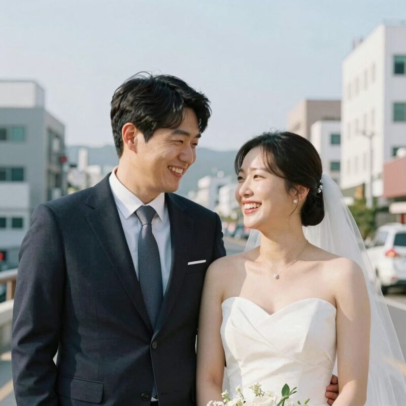 김영희 개그우먼 남편은 어떤 사람 1 김영희와 남편이 함께 찍은 결혼 사진으로 두 사람의 행복한 웃음이 돋보인다