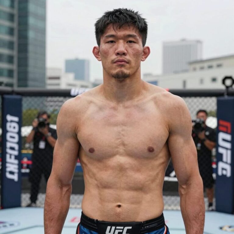 UFC 파이트나이트 281에서 옥타곤에 오르는 고석현 선수의 모습
