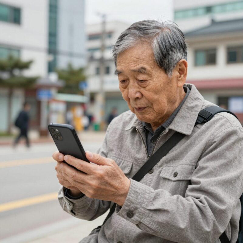 육사 9기 100세 할아버지 스마트폰 활용 비법 1 육사 9기 출신 100세 할아버지가 스마트폰을 사용하며 일상을 관리하는 모습