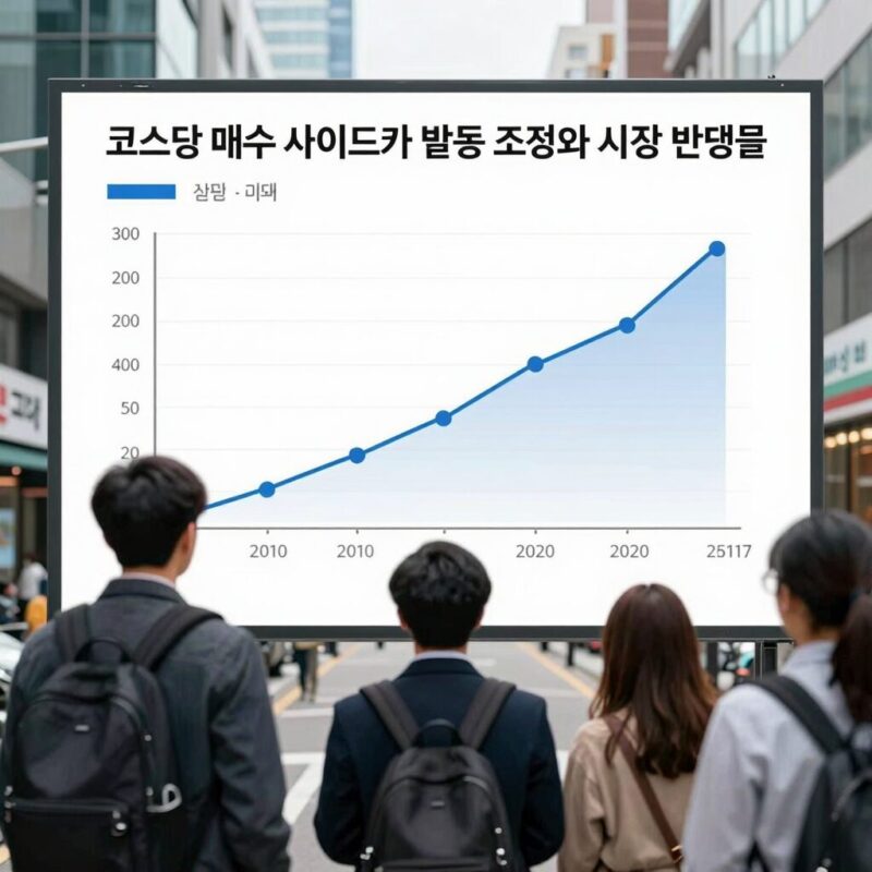 코스닥 매수 사이드카 발동 의미와 대응 1 코스닥 매수 사이드카 발동 조건과 시장 반응을 설명하는 그래프