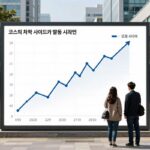 코스피 차트와 사이드카 발동 시점을 표시한 이미지, 급등 구간에 매수 사이드카가 발동됨