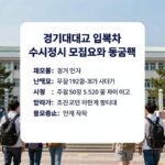 경기대학교 입학처 2026 수시 정시 입시정보 경기대학교 입학처 수시 정시 모집요강과 등급컷 정보를 담은 안내 이미지