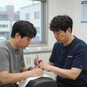 이경규 백내장 진단 영상 촬영 모습