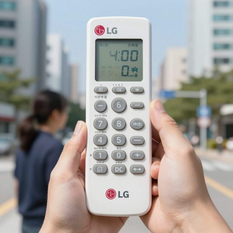 LG 휘센 시스템 에어컨 리모컨의 버튼과 기능 설명