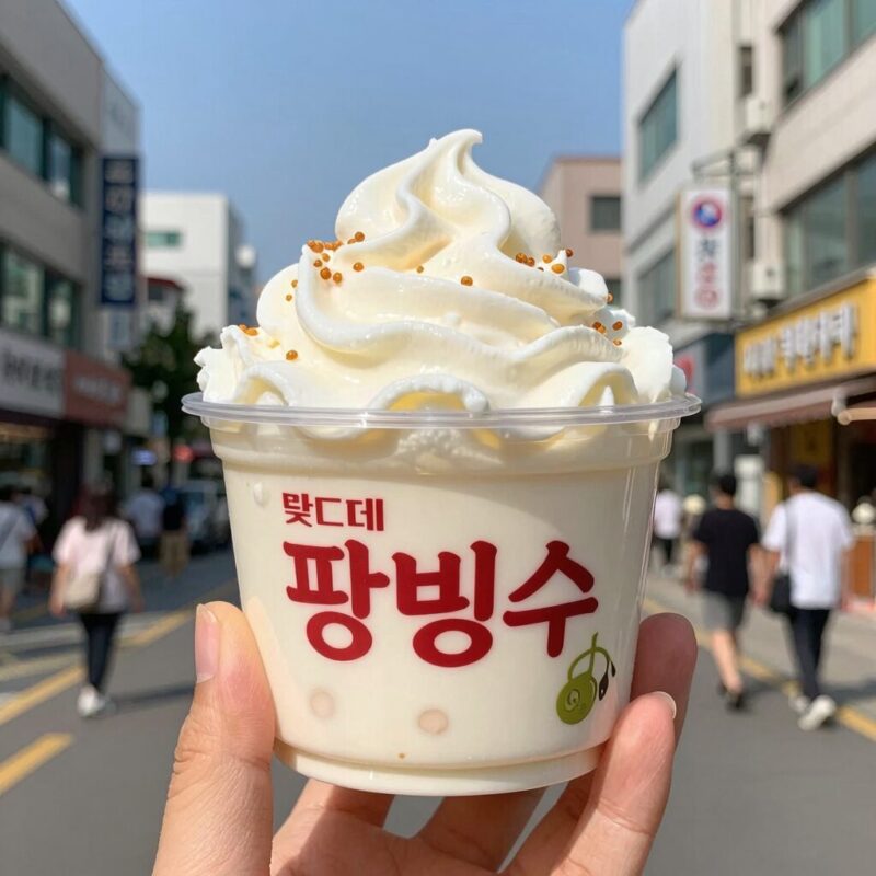 롯데팥빙수의 풍성한 토핑과 비주얼