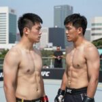 맥그리거와 할러웨이가 UFC329에서 맞붙는 장면