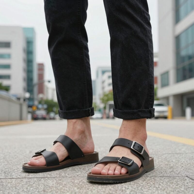 남자가죽샌들 여름 필수템 추천 1 남자 가죽 샌들 편안한 착화감과 다양한 스타일링
