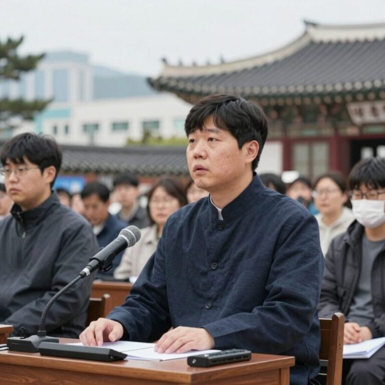 서울 종로구 한국기독교회관에서 강연 중 쓰러진 민경욱 전 의원