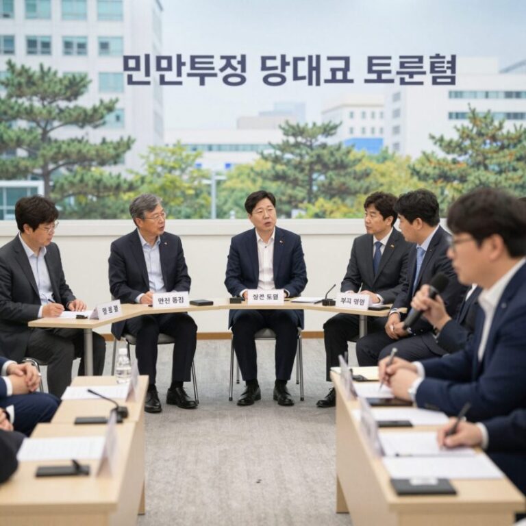 민주당 당대표 후보 토론회에서 후보들이 열띤 토론을 벌이는 모습