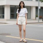 미소페 여성 샌들 권나라 스타일링 여름 하객룩 코디