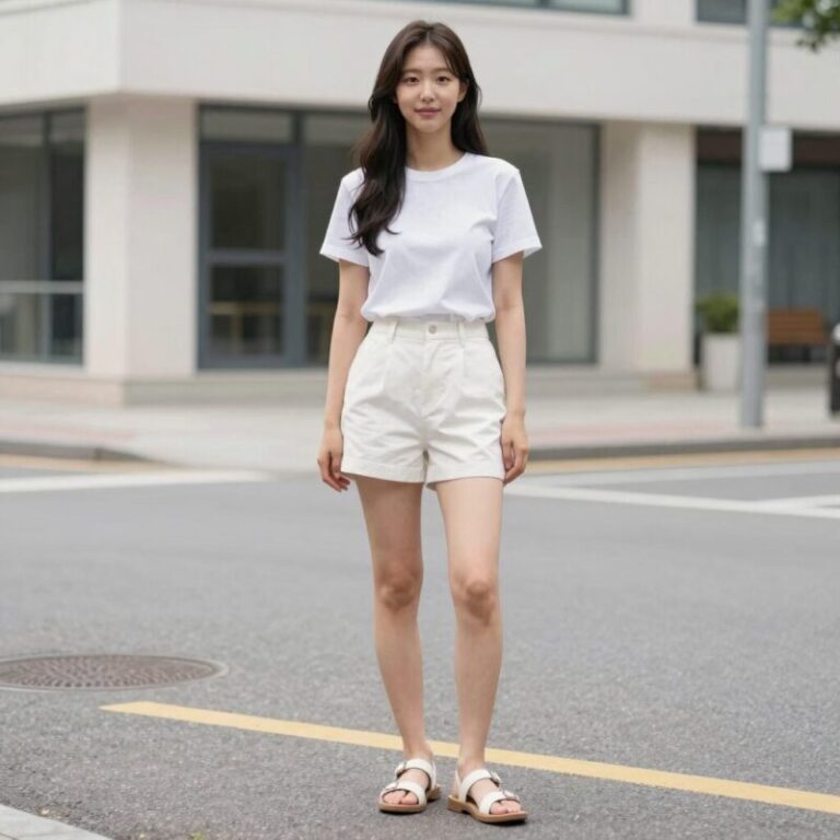 미소페 여성 샌들 권나라 스타일링 여름 하객룩 코디